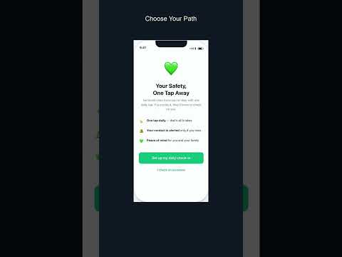 I'm Alive app demo — daily check-in walkthrough